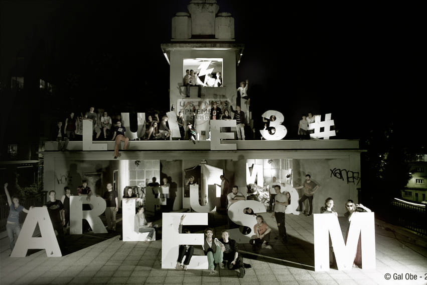 Filmer la Musique – installation sur le toit du Point Éphémère